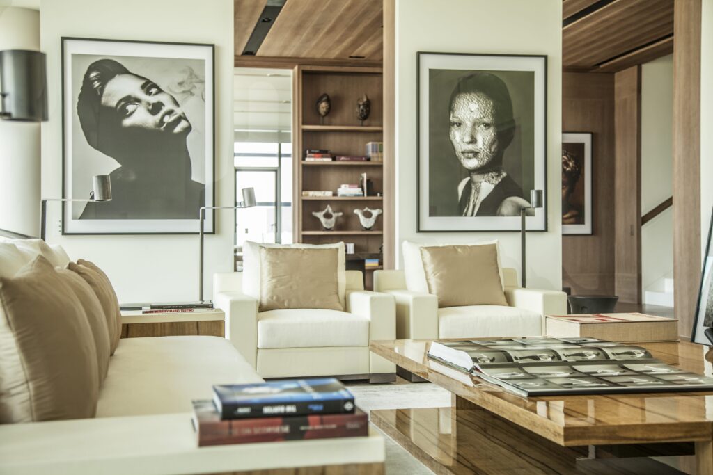 Luxury penthouse interior in Warsaw designed by Pierre-Alexis Gilbert